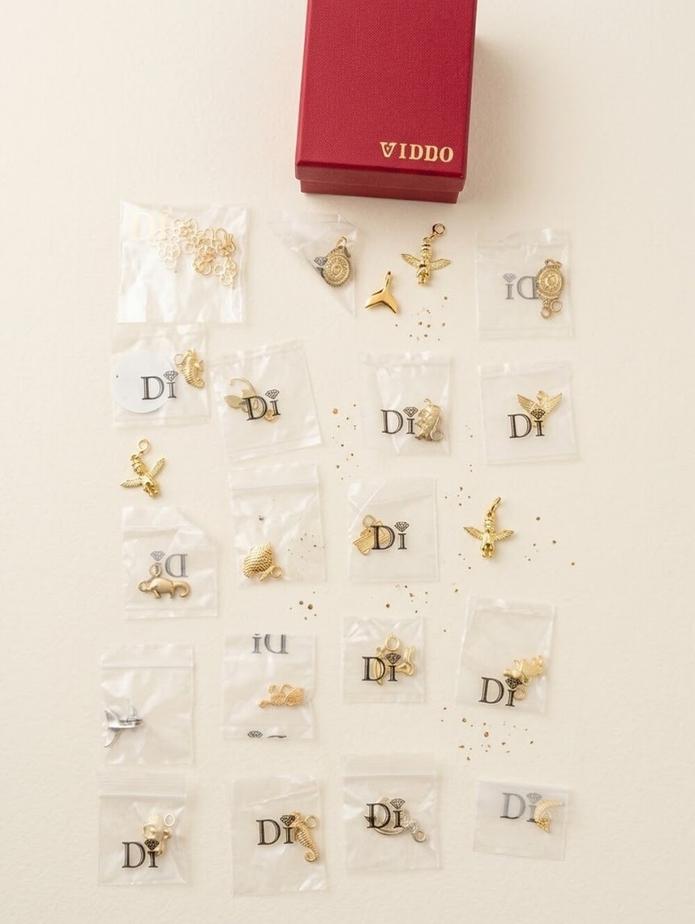 DIAMOND INTERNATIONAL Gold-Tone Charm Set for Women
